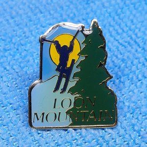 Loon Mountain Ski Area Skiing Resort Lincoln NH at Pin Pinback Lapel Snow